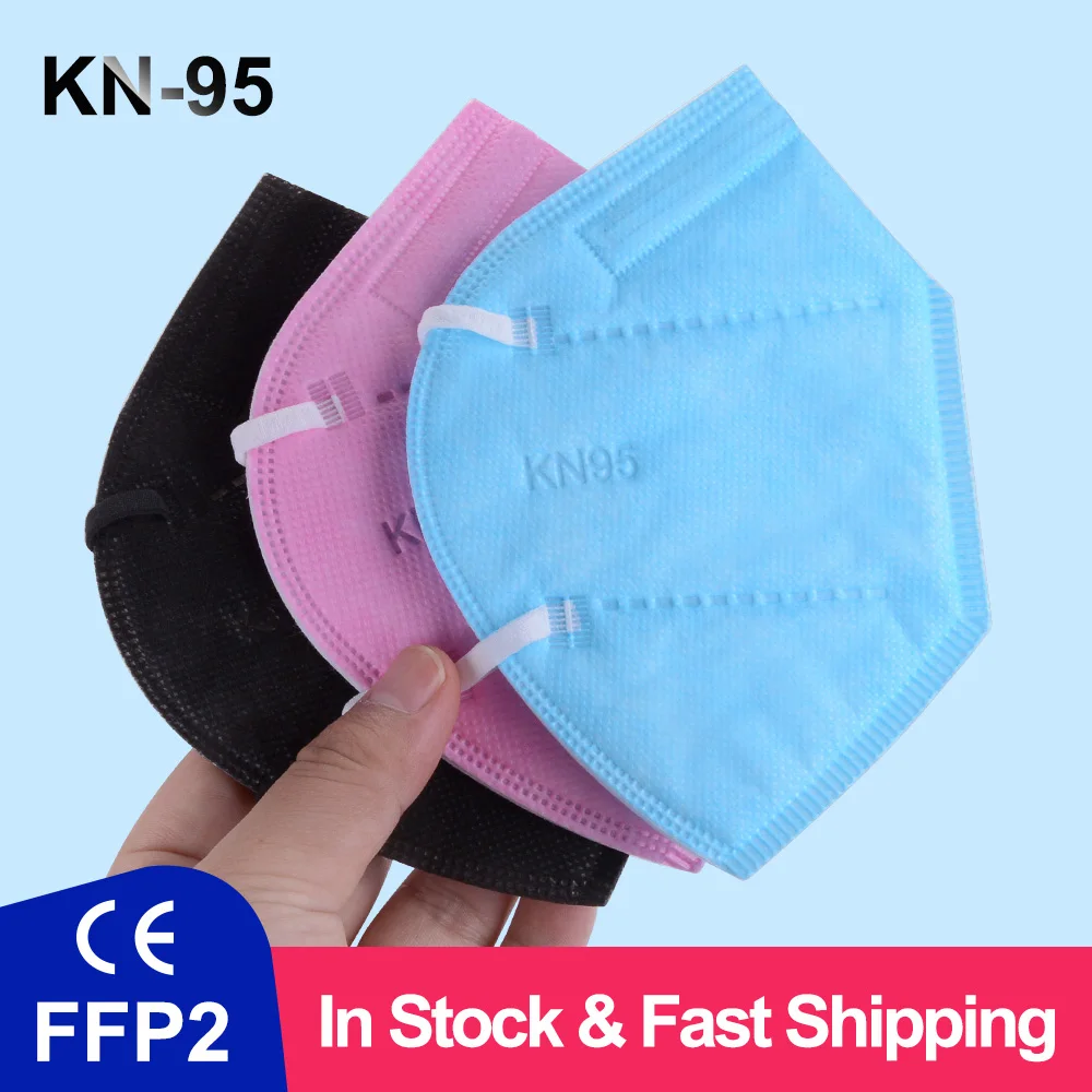 

5-100 Pcs KN95 Face Mask FFP2 Protective Anti Dust Safety Respirator Mouth Mask Filtration Reusable 5 Layers Mascarillas Masque