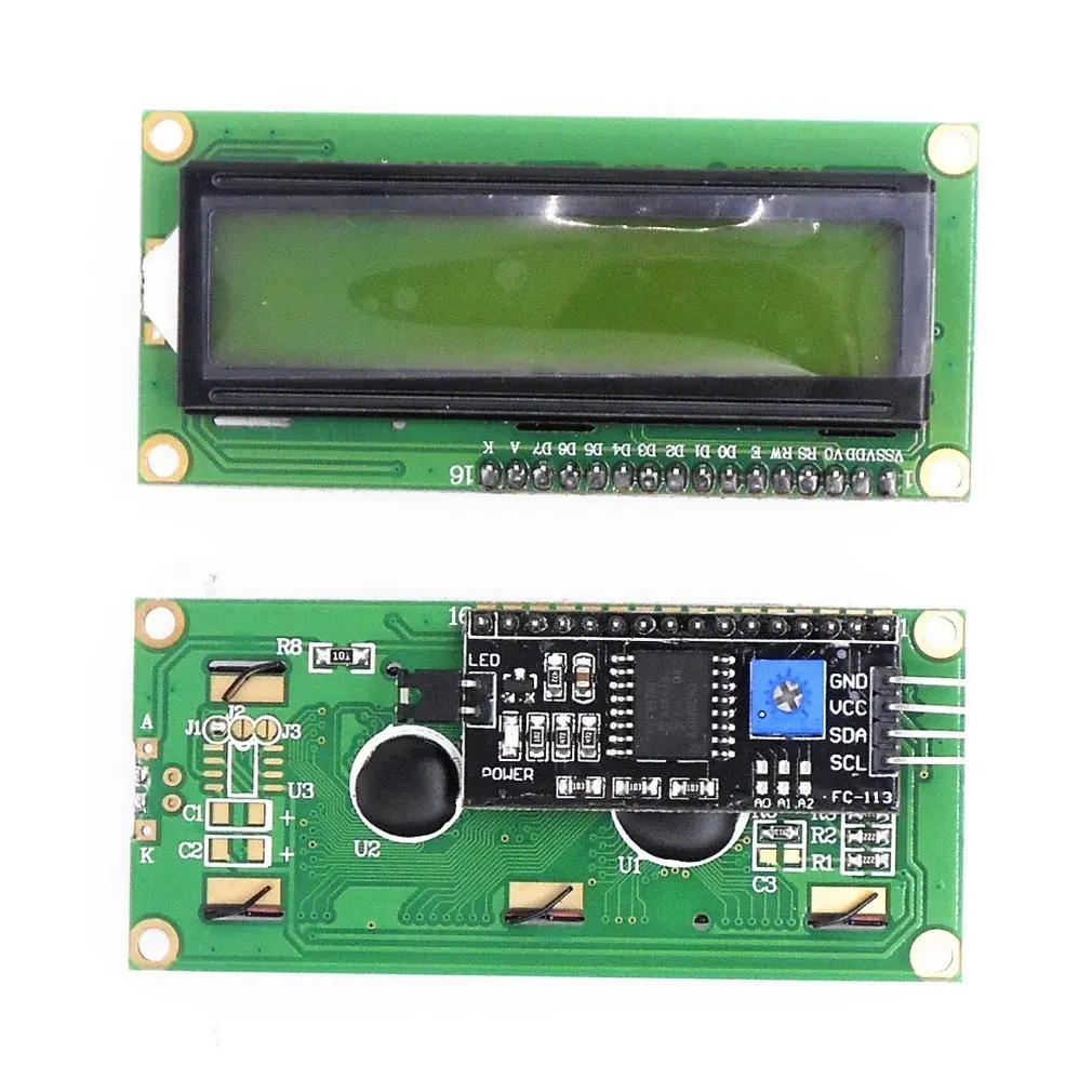 Желто зеленый экран переходная пластина Iic igc интерфейсный модуль 1602 ЖК 1602Lcd