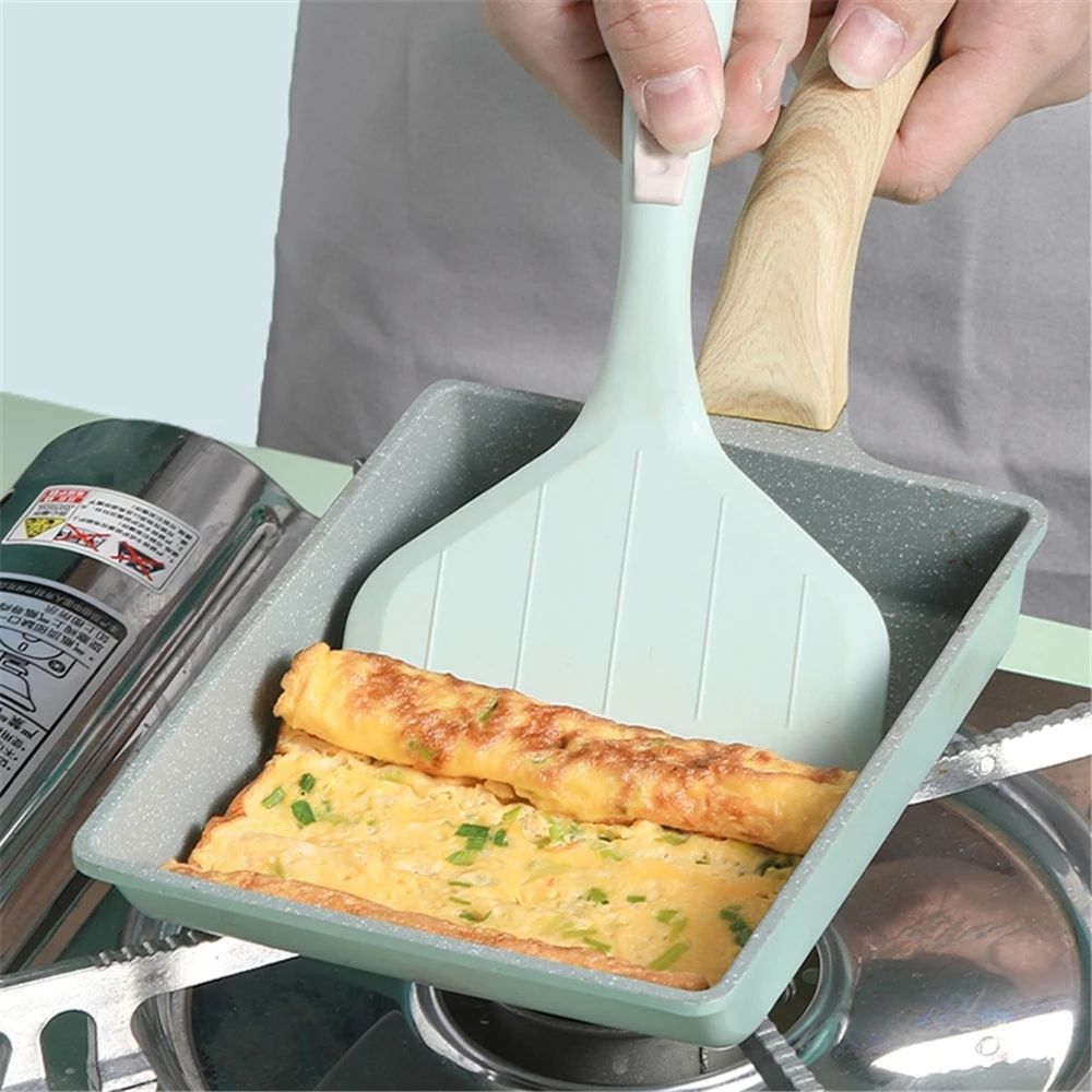 Японская антипригарная зеленая сковорода Tamagoyaki Omelettes кухонная посуда из