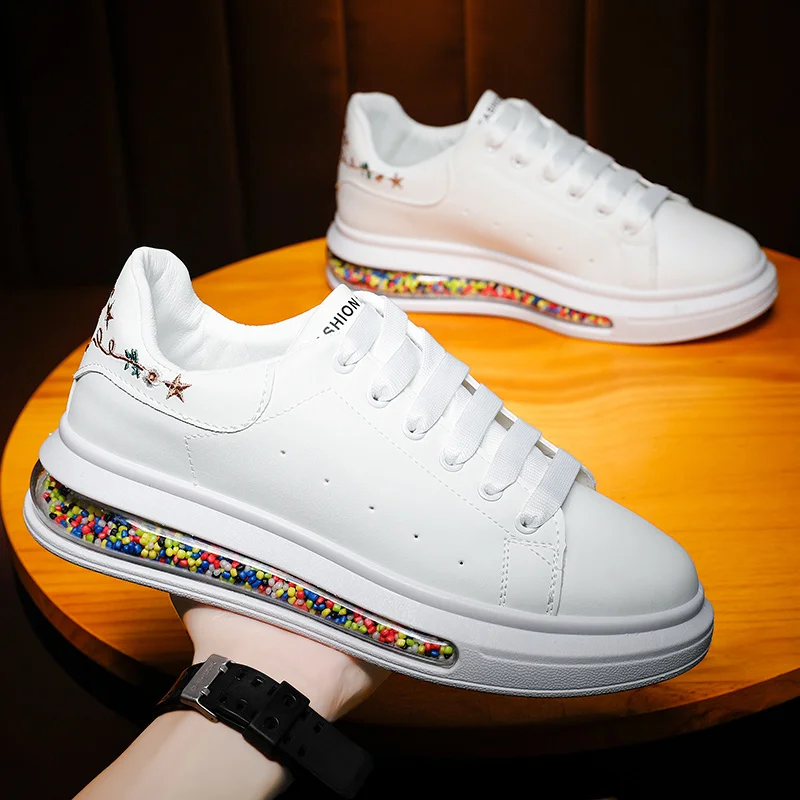 

Classic Brand Skateboarding Sneakers Man White Athletic Shoes Mens Fashion Men Skate Shoes Comfortable Boys Skateboarder Shoe
