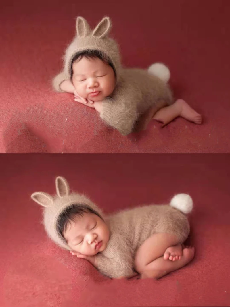 Newborn Photography Props  Baby Jumpsuit Outfit Romper Photo Props Moon Cushion Backdrop Blanket Accessories Studio
