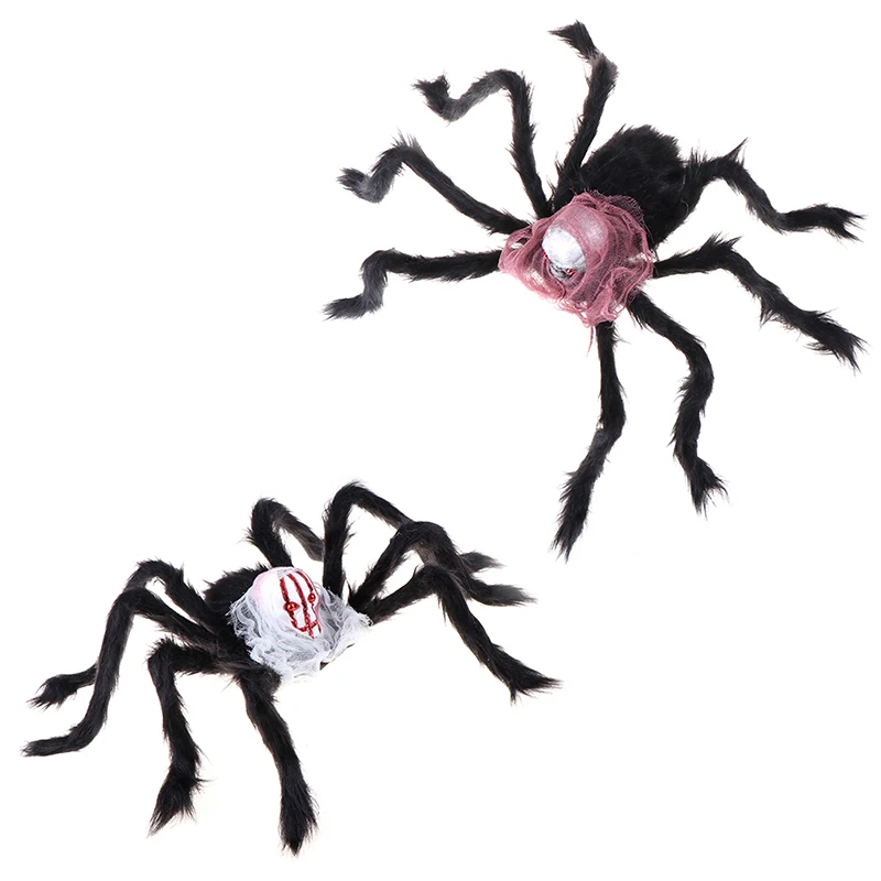 1 шт. супер большой черный плюшевый Паук Стиль праздничные украшения для