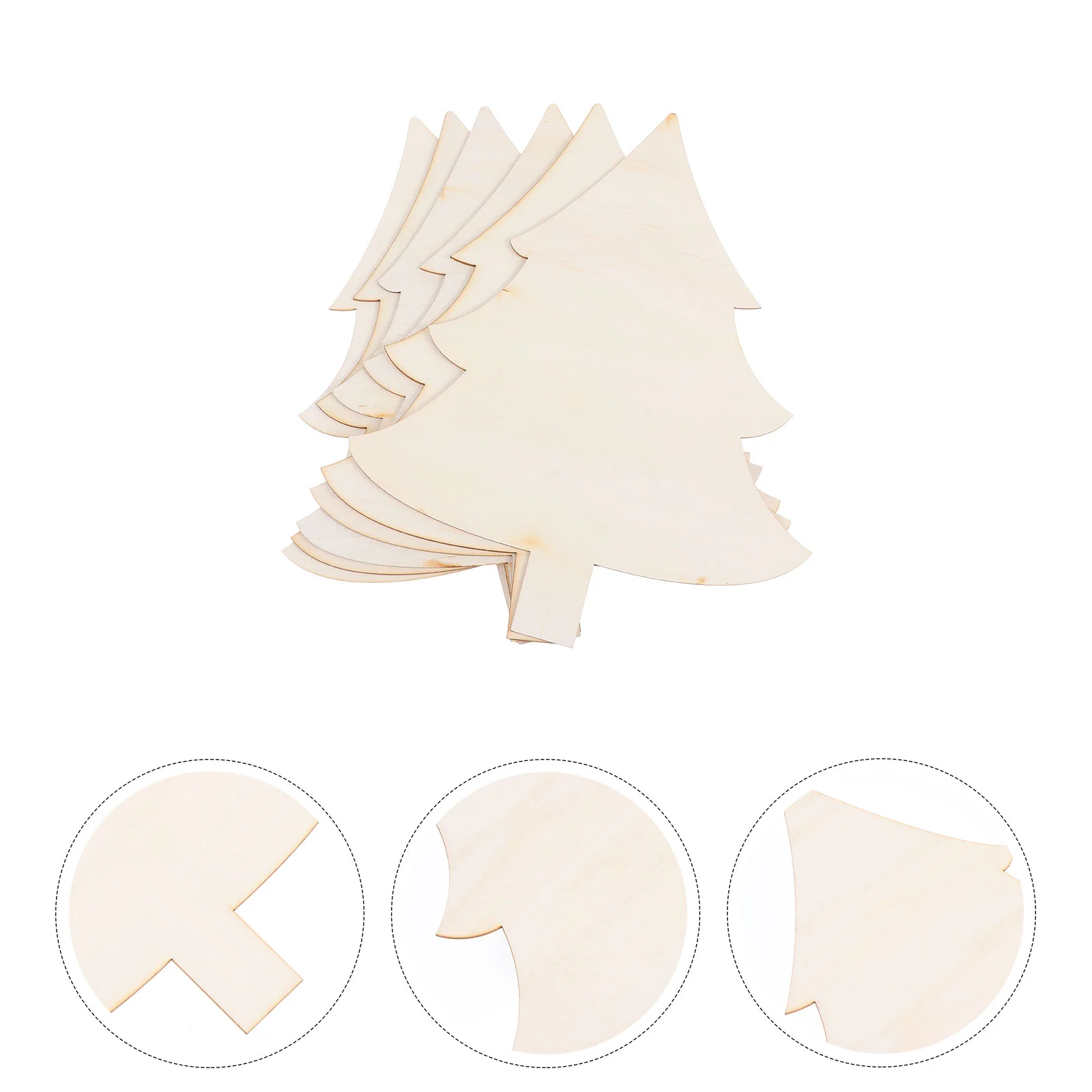 

6 шт., деревянные вырезы для рождественской елки