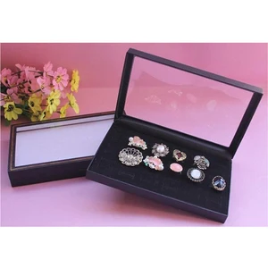 Бархатная пластиковая шкатулка с 36 отделениями для хранения и демонстрации колец