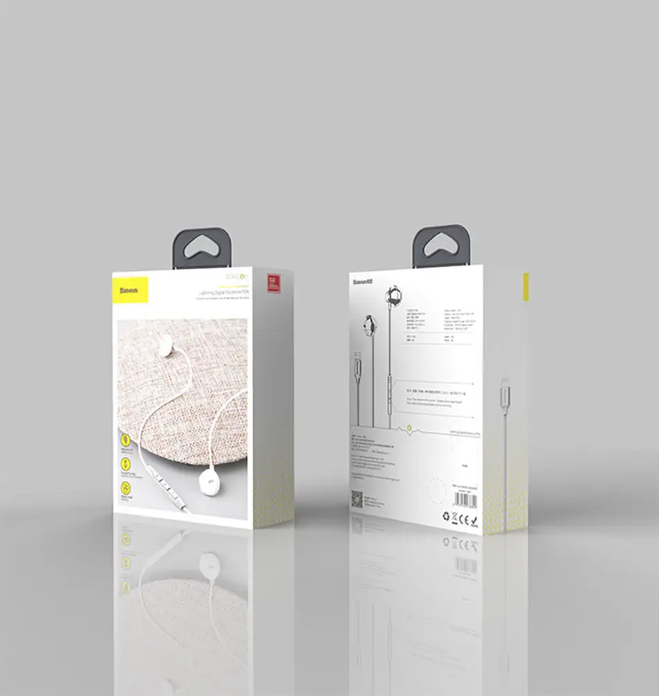 Baseus P06 проводные стерео наушники для iPhone X 8 7 бас звук Hifi наушники для iPhone Lightning Jack наушники с микрофоном для ios