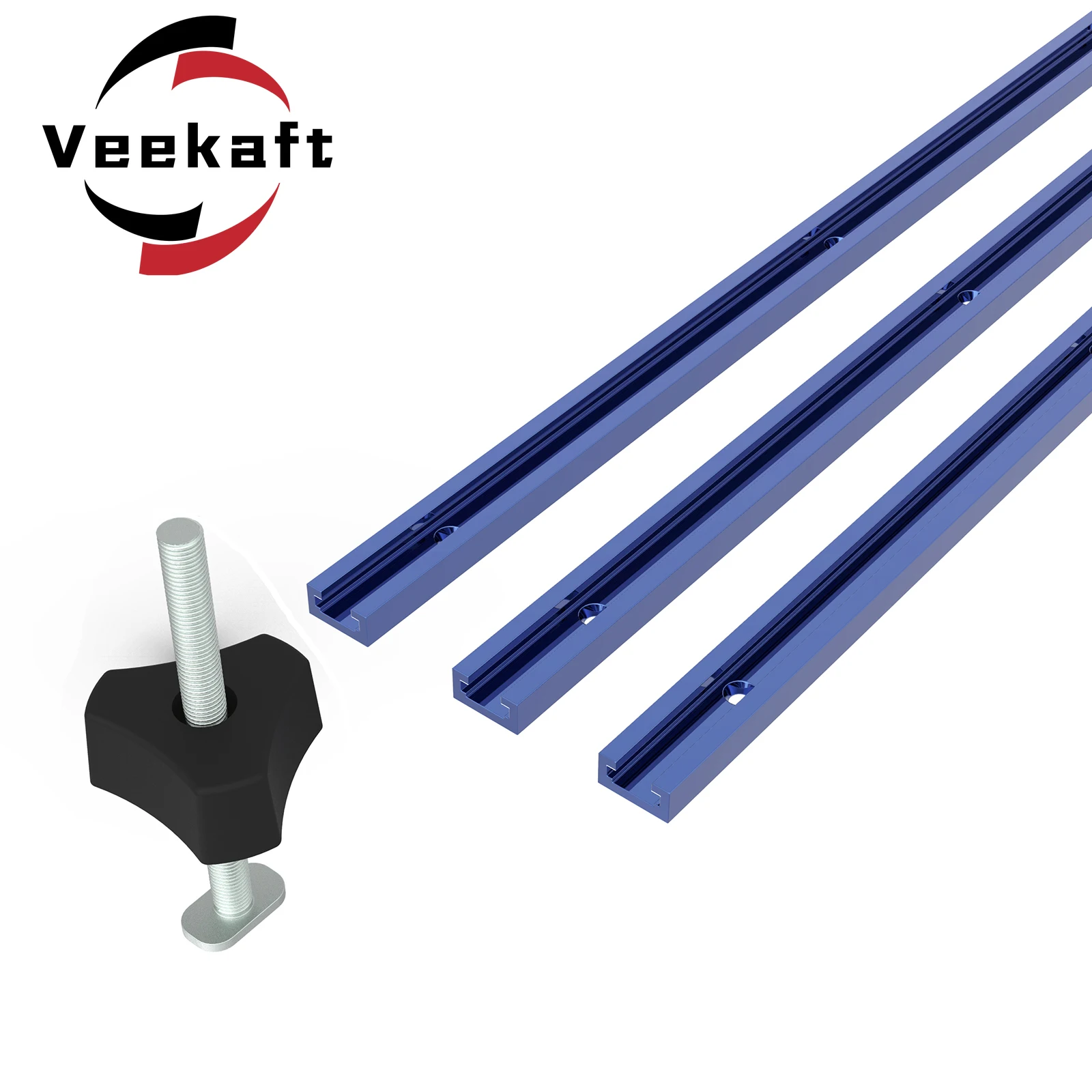 

T-rail 19 type universal with wood screws pre-drilled mounting holeswoodworking fixtures aluminum alloy 6063 surface anodized