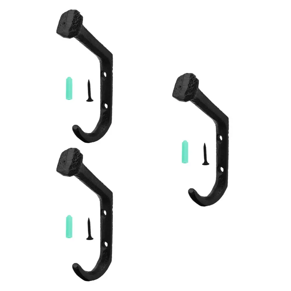 

3pcs Nail Shaped Hook Vintage Wall Hanging Hook Clothes Hanger Wall Mounted Hook