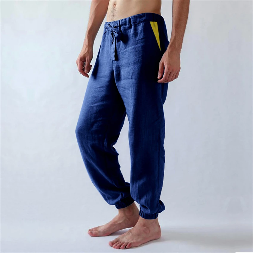 

2021 Man Casual Pants 7Colors Straight Loose Trousers Male Medieval Pirate Viking Costumes Cotton Breathable Jogger Wear S-5XL