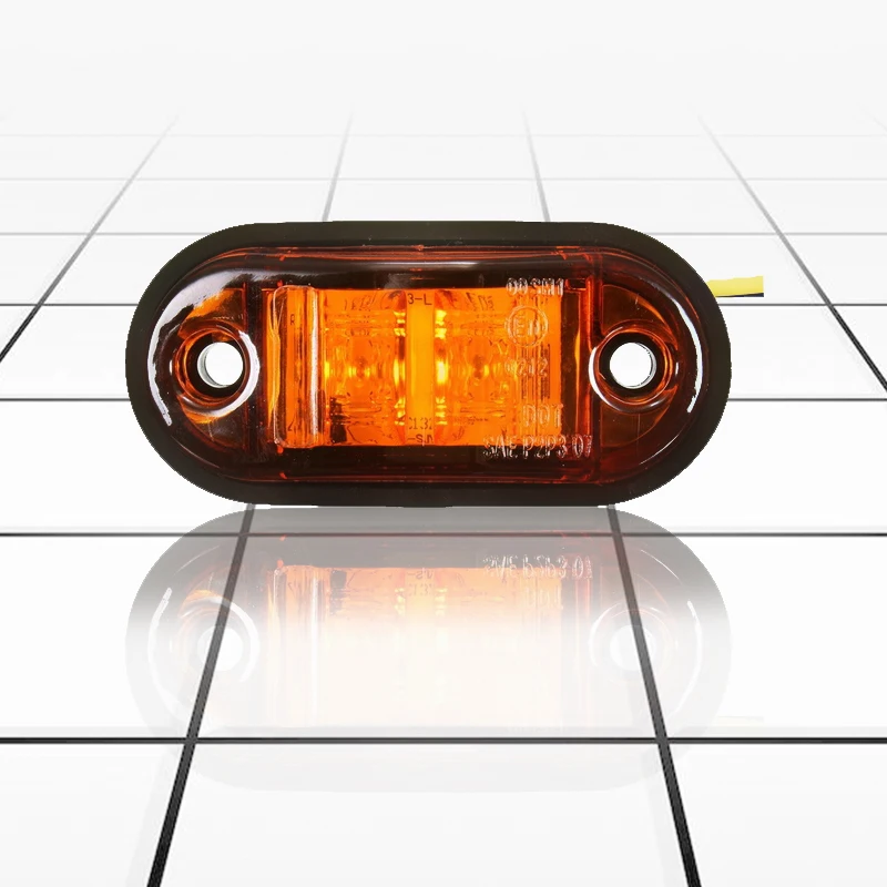 

12V / 24V 2 светодиодные, боковые, габаритные фонари светодиодные лампы для автомобиля грузовика прицепа e-помечено Янтарный
