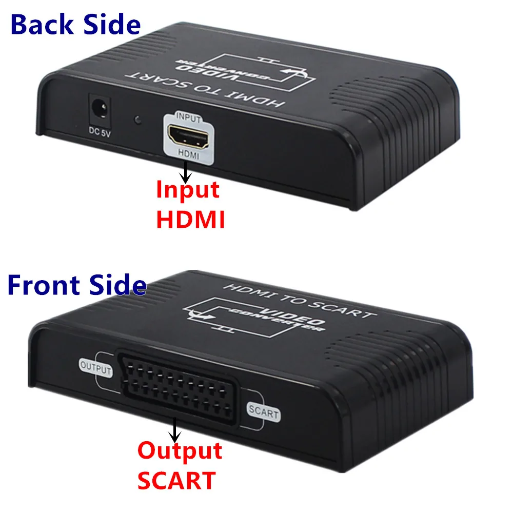 Преобразователь HDMI в Scart адаптер Full HD1080P композитное видео + стерео аудио