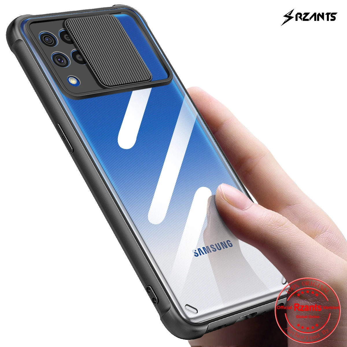 Чехол Rzants для Samsung Galaxy M62 F62 A12 M12 тонкий кристально прозрачный чехол с двойной