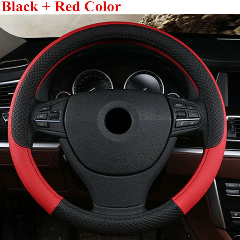 

Car Steering wheel cover SUV Protector Breathable PU Leather Anti-Skid