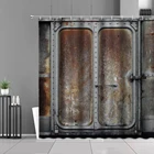 Винтажные железнодорожные контейнеры, металлические двери, занавески для душа, занавески для ванной В индустриальном стиле, ретро, домашний декор, тканевые занавески s