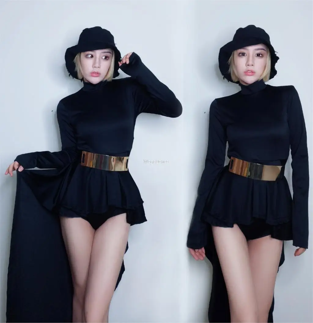 New Women Bar DJ Clothing DS Costumes Female GOGO Show Dance Jazz Nightclubs Tail Dress |