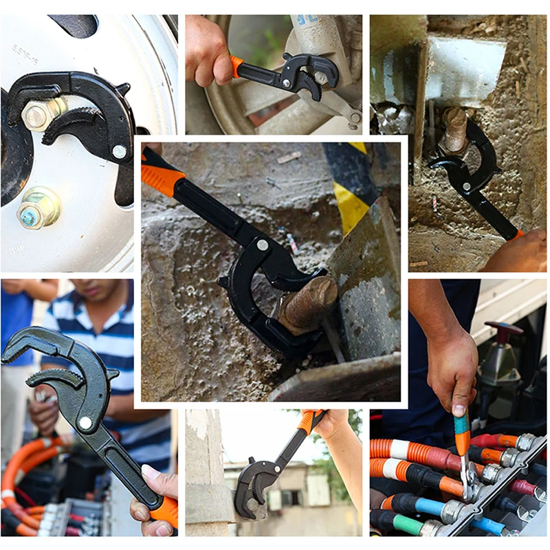 

Многофункциональный Универсальный торцевой ключ, набор стальных гаечных ключей с открытым зевом, инструмент сантехника @ LS