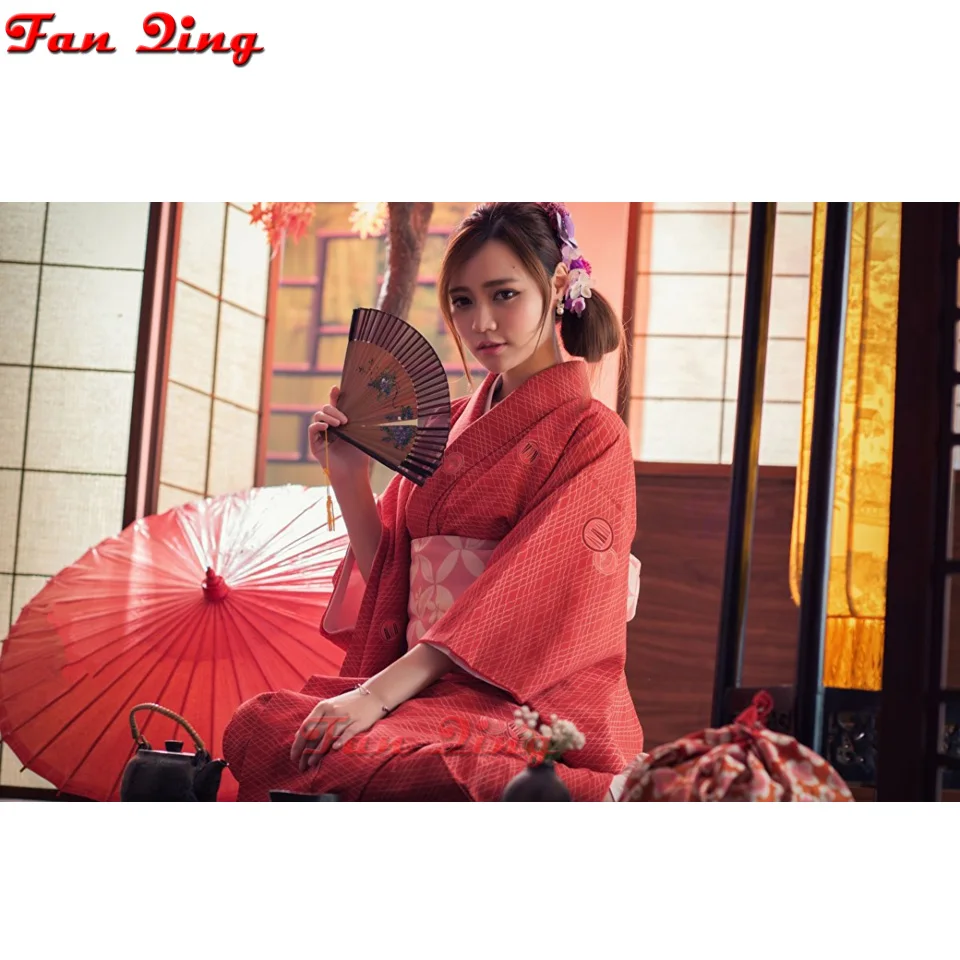 Алмазная вышивка сделай сам Японская женщина гейши 5D бусины для вышивки