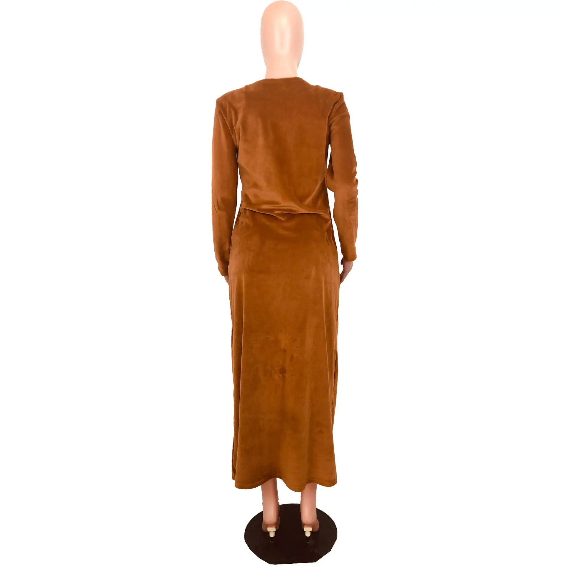 

Autumn Women Solid Velvet Bodycon Spaghetti Strap Midi Dress & Long Sleeve Clock Coat Sexy Night Club Dresses Vestidos