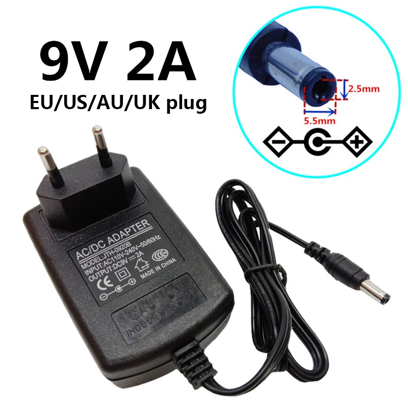 Adaptador de corriente AC DC Universal, convertidor de 5,5mm x 2,5mm, 100V-240V,...