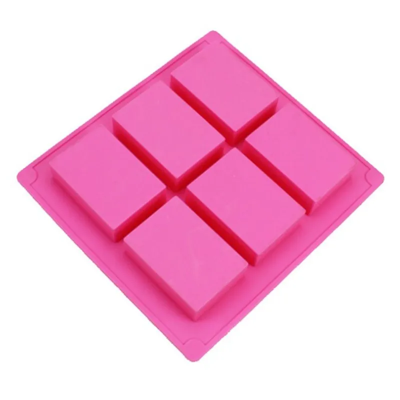 6 полости силиконовые формы для торта Мини прямоугольник шоколад конфет выпечки