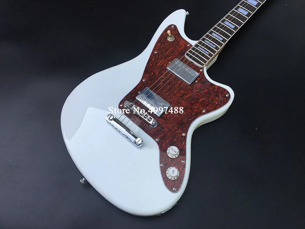 Высококачественная электрическая гитара белая краска фиксированный мост