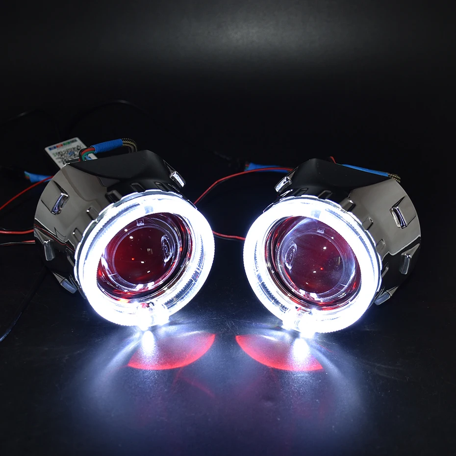 RONAN Bi Xenon HID проектор фары объектив использовать H1 светодиодный оптический глаза белый switchback желтый для автомобильного стайлинга фар модернизации H4 H7