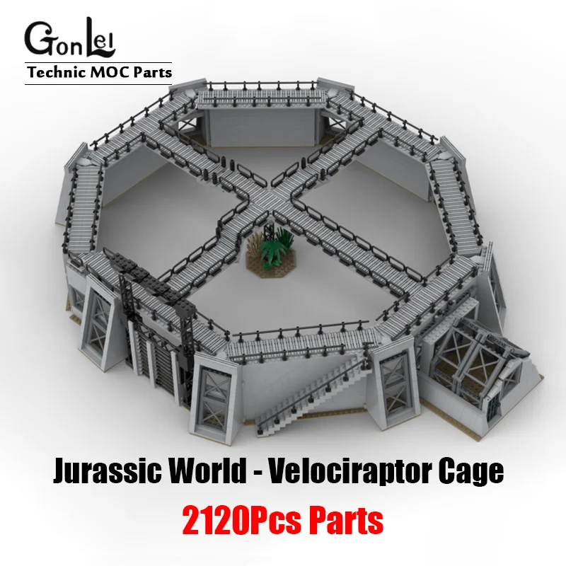 Новинка 2120 шт. детали MOC-47540 серия Юрского периода мир-Велоцираптор клетка MOC