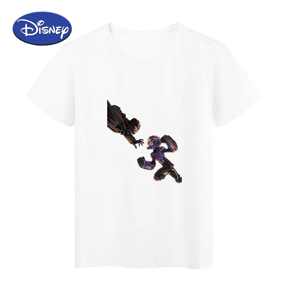 

Disney Women's T-shirt Genius Hiro Hamada and Villain Robert Callaghan Printed Hipster Punk Tops Tee Big Hero 6 T Shirt Kpop