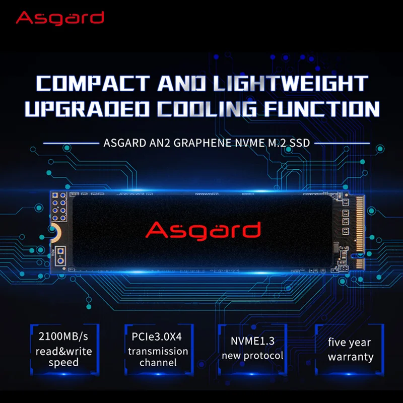 Asgard M.2 NVMe 250GB 500GB 1T 2T AN2 Internal Hard Disk PCIe3.0 X4 SSD m2 2280 for Laptop Desktop | Компьютеры и офис