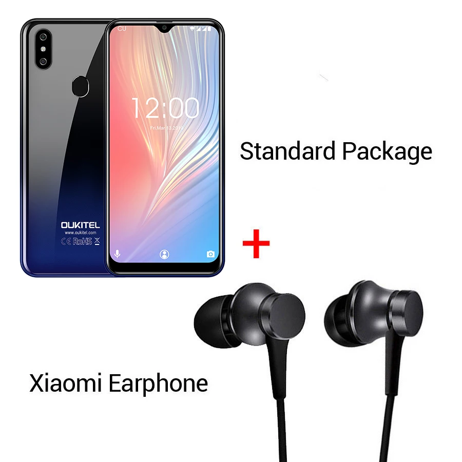 Twilight N Earphone Мобильный телефон OUKITEL C15 Pro+ 6,088 ''19:9 Android 9,0 Pie 3 ГБ 32 ГБ MT6761 с каплями отпечатков пальцев для распознавания лица 5G WiFi 4G - Цвет: Twilight N Earphone