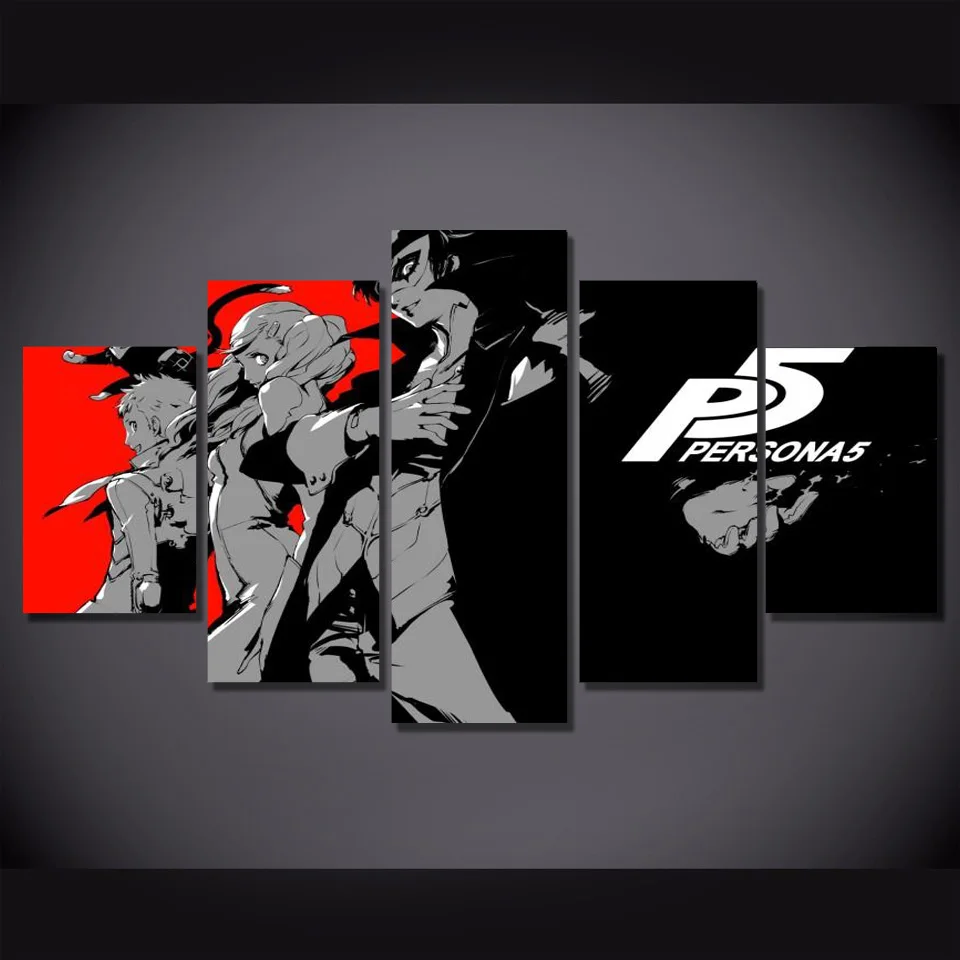 5 шт. художественный плакат Persona Five Oil домашний декор Настенная картина HD печать