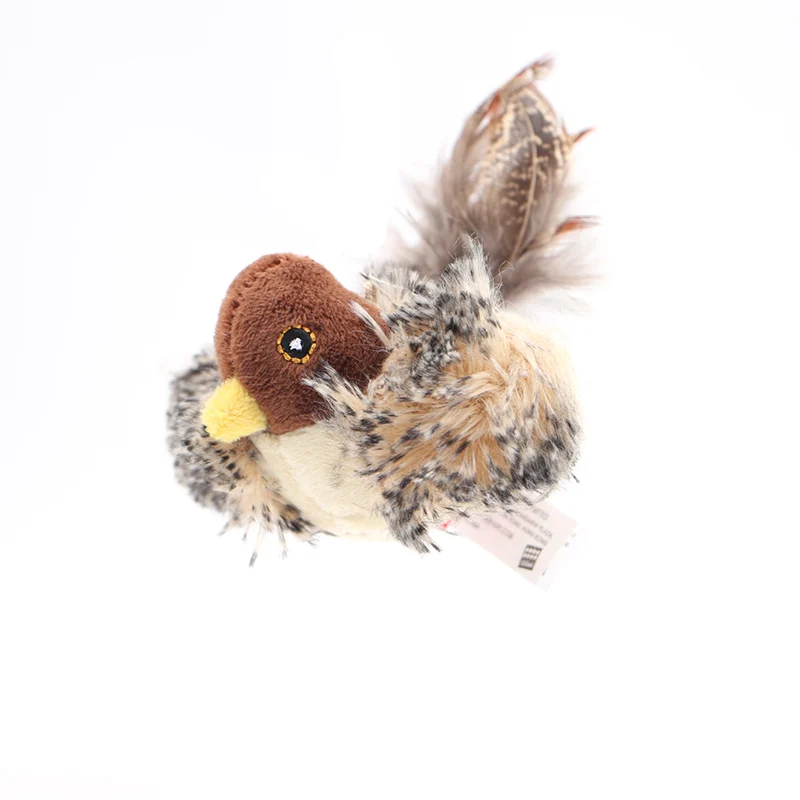 

Simulation Vocal Mouse and Cat Toy Interactive Training, Plush Feather Chewing Cat Pet Toy