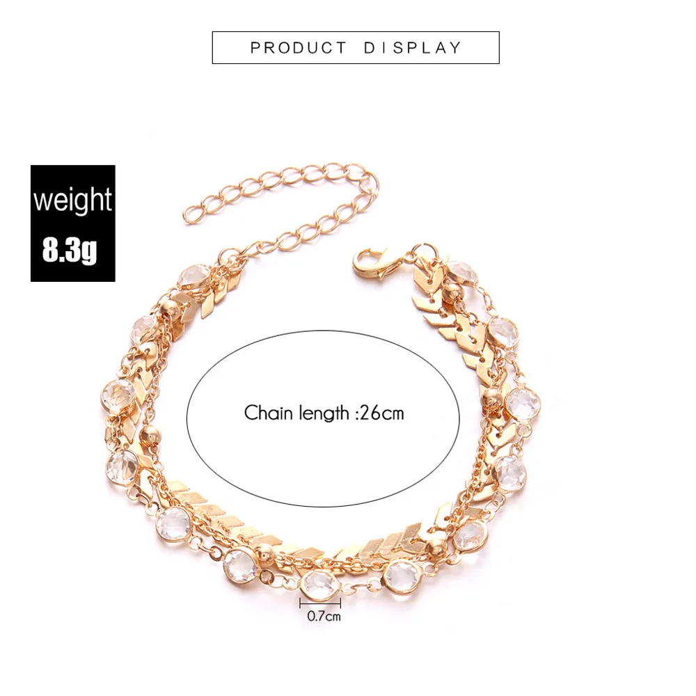 

Fashion Anklets New 2020 Multilayer Chain Anklet Jewelry Beach Section Anklets Beads Boho Foot Gothic Bo Beach Summer Holiday