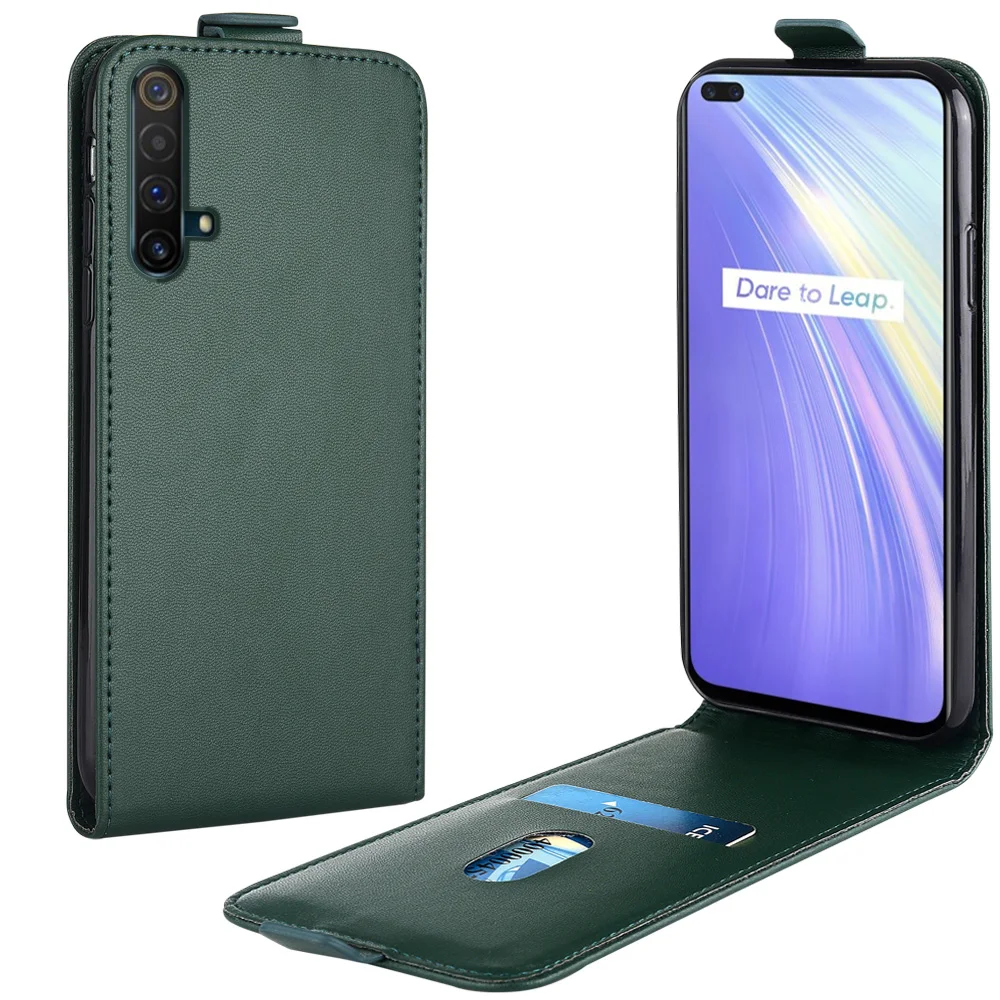 

Flip Up and Down Leather Case for Realme X50t 5G Case RMX2144 RMX2081 RMX2085 Vertical Cover for X50t 5g Case Phone Bag