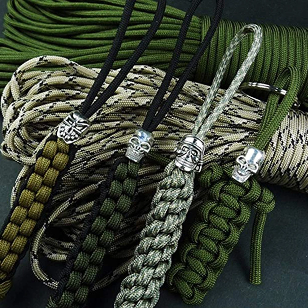 4шт. набор из нержавеющей стали отверстие 6мм армейский нож Lanyard бороды бусины большой слайд череп ожерелье подвеска ручной работы браслет.