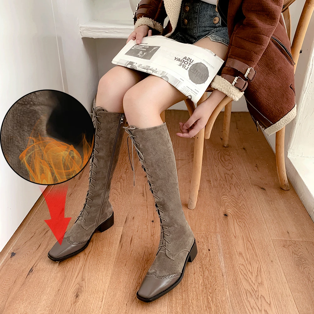 Женские мотоциклетные сапоги на шнуровке с перекрестной шнуровкой низком