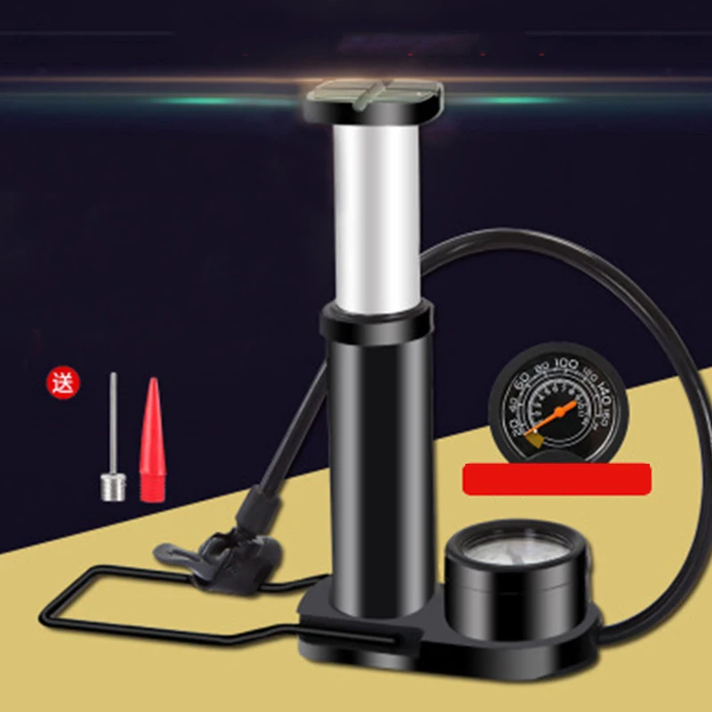 

Bike Pump Mini Portable Bicycle Foot Pump with Pressure Gauge Bicycle Air Pump