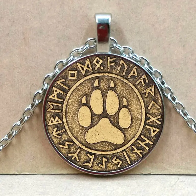 Славянские руны скандинавский чокер искусственная лапа подвеска ожерелье s-цепь