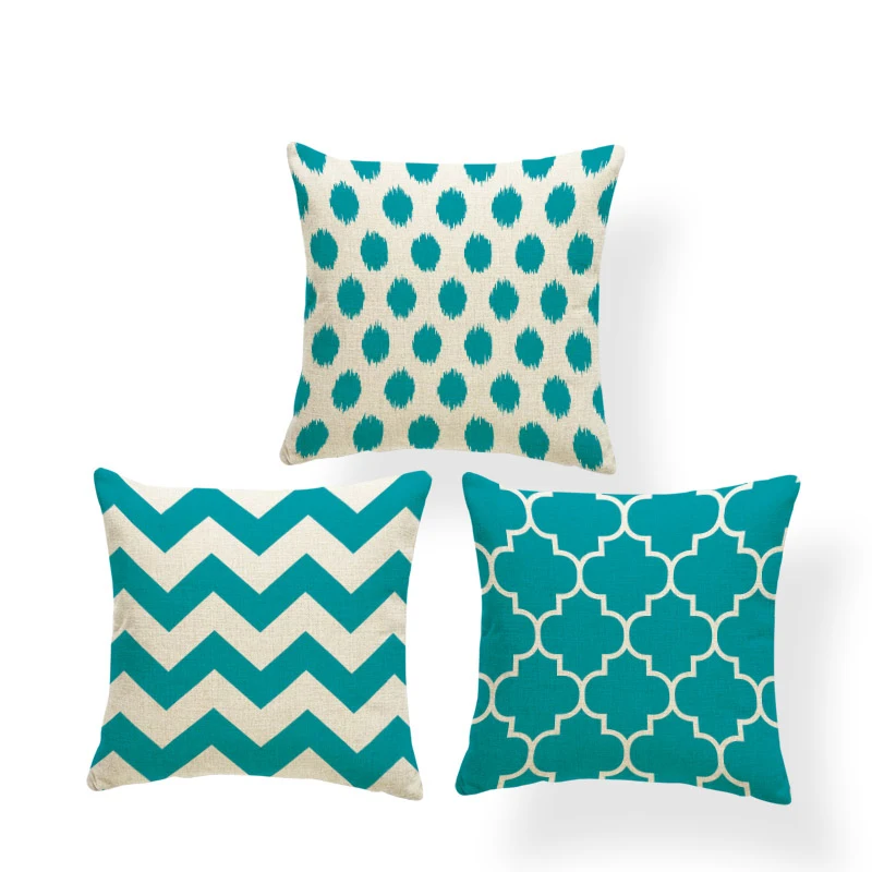 Роскошный модный набор подушек с геометрическим узором декоративная наволочка