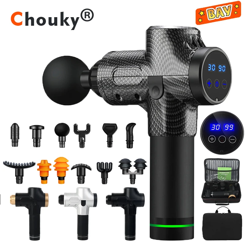 

Massage Gun Profesional Handheld Massager 12mm Electric Deep Tissue Massager for Neck Body Massage Relaxation Medium Fascia Gun