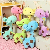 purple giraffe stuffed plush toy small pillow childrens bed toy non shedding gift toy decoration