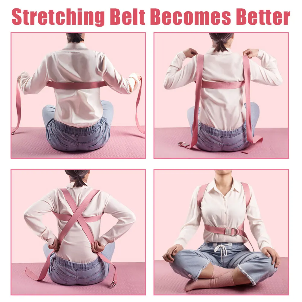 

2pcs Yoga Brick Yoga Stretching Belt 1.83m 3.2m Anti-Humpback Lacing Tension Belt Aerial Yoga Rope Open Shoulder Yoga Brick Set