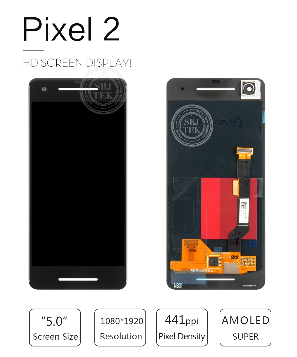 6," для htc Google Pixel 2 XL ЖК-дисплей кодирующий преобразователь сенсорного экрана в сборе Замена+ инструменты для Google Pixel 2 ЖК-дисплей 5,0"