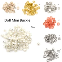 1020100pcslot doll clothes buttons shoes buckle mini button buckle tri glide 3mm ultra small buckle doll clothing accessory