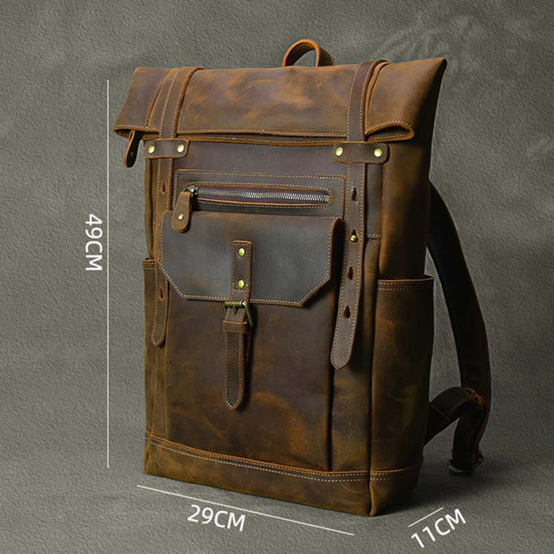 Рисунок 2 - Мужской большой рюкзак из натуральной кожи Crazy Horse