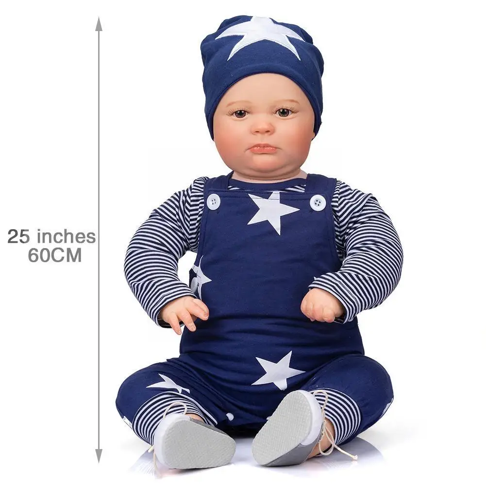 

24 Inch RB80 Silicone Baby 60CM Cute Doll Set A birthday For children gift I3D5