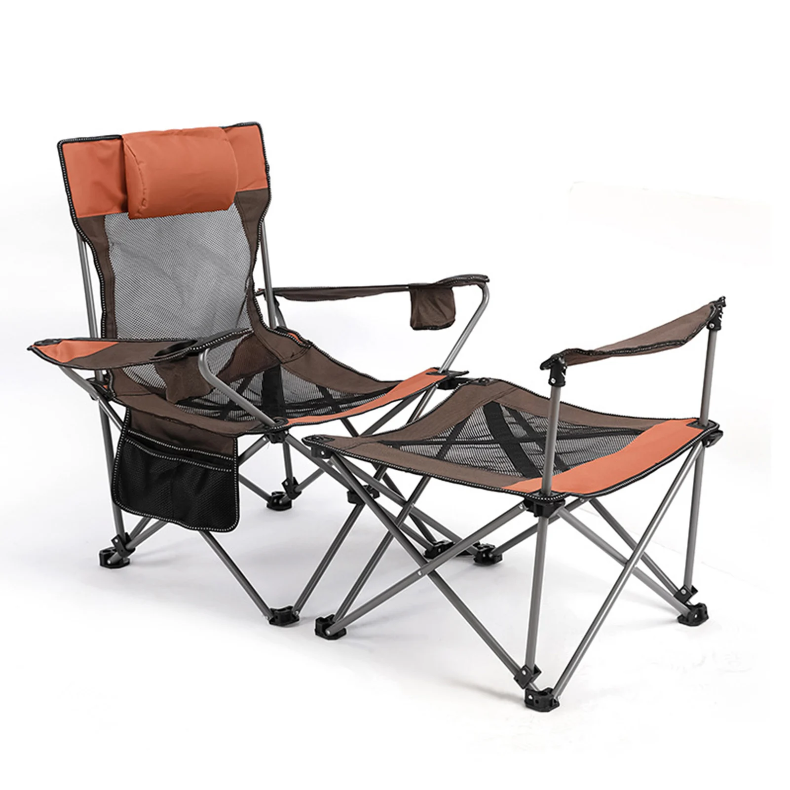 구매 2 인 1 더블 접이식 휴대용 캠핑 의자, 해변 테라스 피크닉 뒤뜰 수영장 공원용 여행 가방 포함