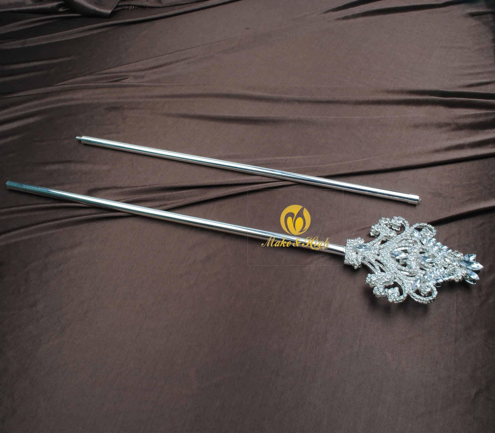 Ручная работа Королева Король скипетр палочка Кристалл Цветочная Длинная