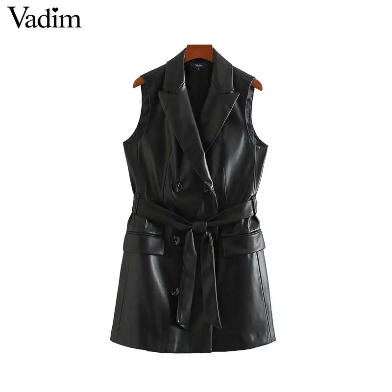 Vadim женское мини платье из искусственной кожи галстук бабочка пояс карманы без