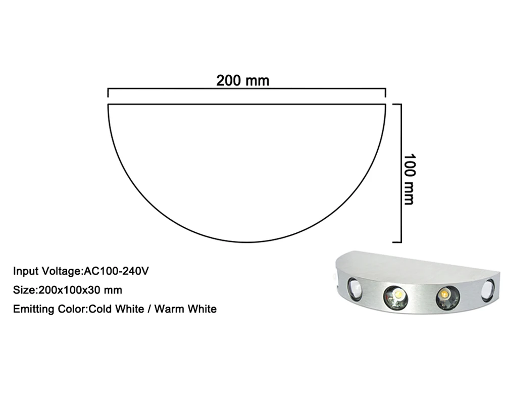 Светодиодный настенный светильник бра внутренняя настенная лампа отделка