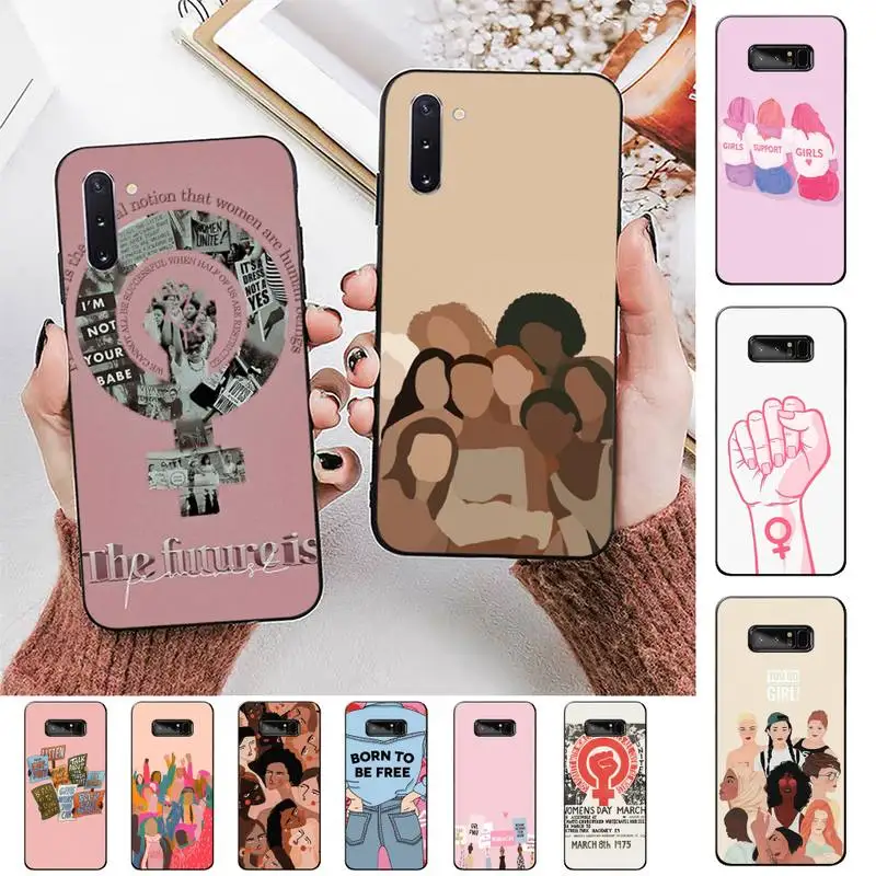TOPLBPCS чехол для телефона с логотипом феминистского движения Samsung Note 3 4 5 7 8 9 10 20 pro lite